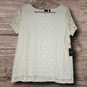 Rafaella Lace Overlay Blouse
